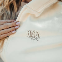 FOXED® INFINITY CROPPED WOMEN HOODIE ZIPPER COCONUT MILK