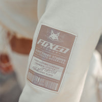 FOXED® INFINITY CROPPED WOMEN HOODIE ZIPPER COCONUT MILK