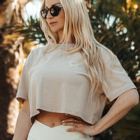 FOXED® INFINITY WOMEN CROPPED T-SHIRT MUSHROOM