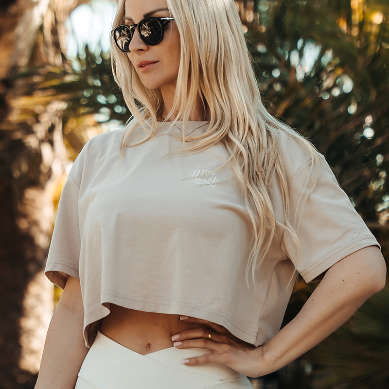 FOXED® INFINITY WOMEN CROPPED T-SHIRT MUSHROOM