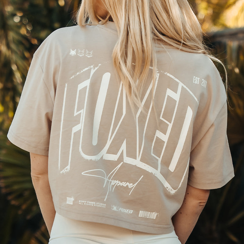 FOXED® INFINITY WOMEN CROPPED T-SHIRT MUSHROOM