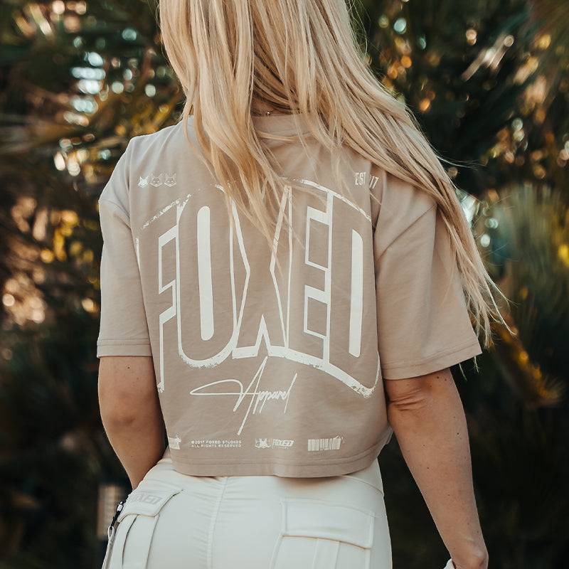 FOXED® INFINITY WOMEN CROPPED T-SHIRT MUSHROOM