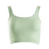 FOXED® OPHELIA RIBBED SEAMLESS TANK TOP SAGE GREEN