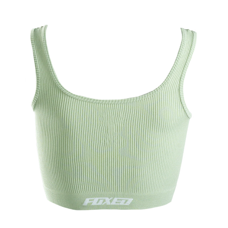 FOXED® OPHELIA RIBBED SEAMLESS TANK TOP SAGE GREEN
