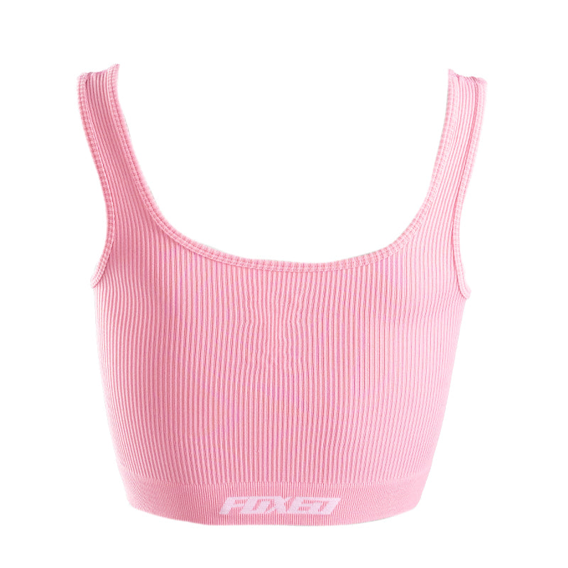 FOXED® OPHELIA RIBBED SEAMLESS TANK TOP PINK