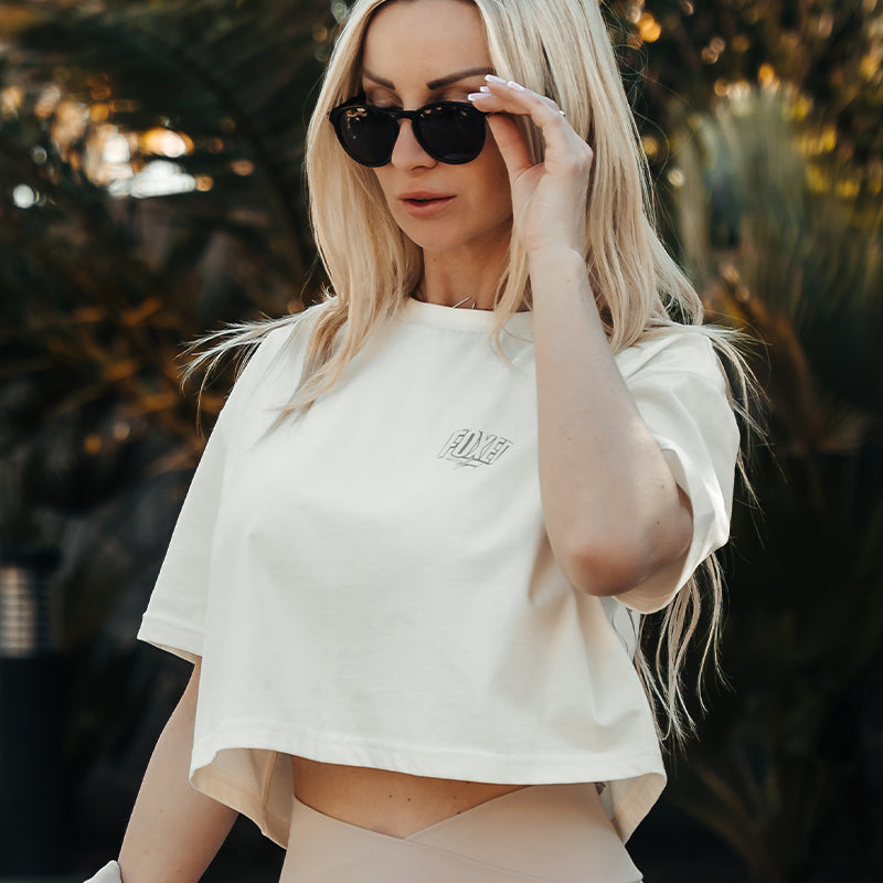 FOXED® INFINITY WOMEN CROPPED T-SHIRT COCONUT MILK