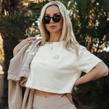 FOXED® INFINITY WOMEN CROPPED T-SHIRT COCONUT MILK
