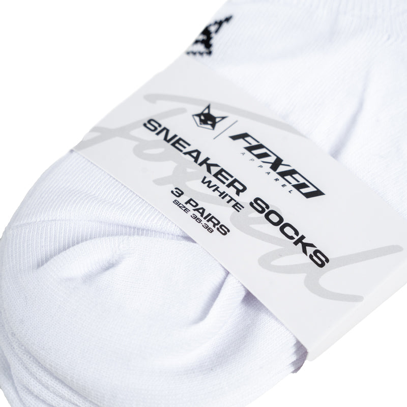 FOXED® ICONIC SNEAKER SOCKS WHITE 3ER-PACK