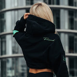 FOXED® RAZZLE DAZZLE CROPPED WOMEN HOODIE MINT