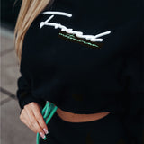 FOXED® RAZZLE DAZZLE CROPPED WOMEN HOODIE MINT