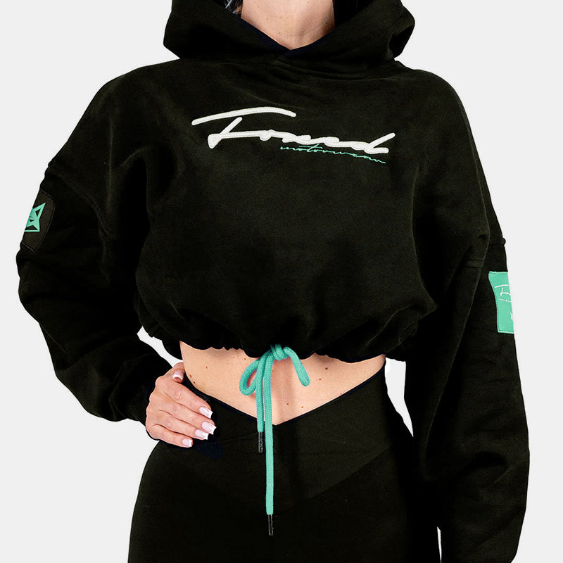 FOXED® RAZZLE DAZZLE CROPPED WOMEN HOODIE MINT