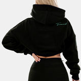 FOXED® RAZZLE DAZZLE CROPPED WOMEN HOODIE MINT