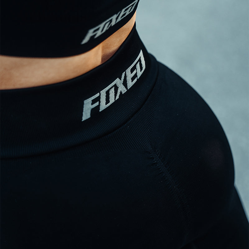 FOXED® OPHELIA RIBBED SEAMLESS SHORTS BLACK