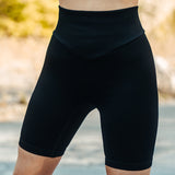 FOXED® OPHELIA RIBBED SEAMLESS SHORTS BLACK