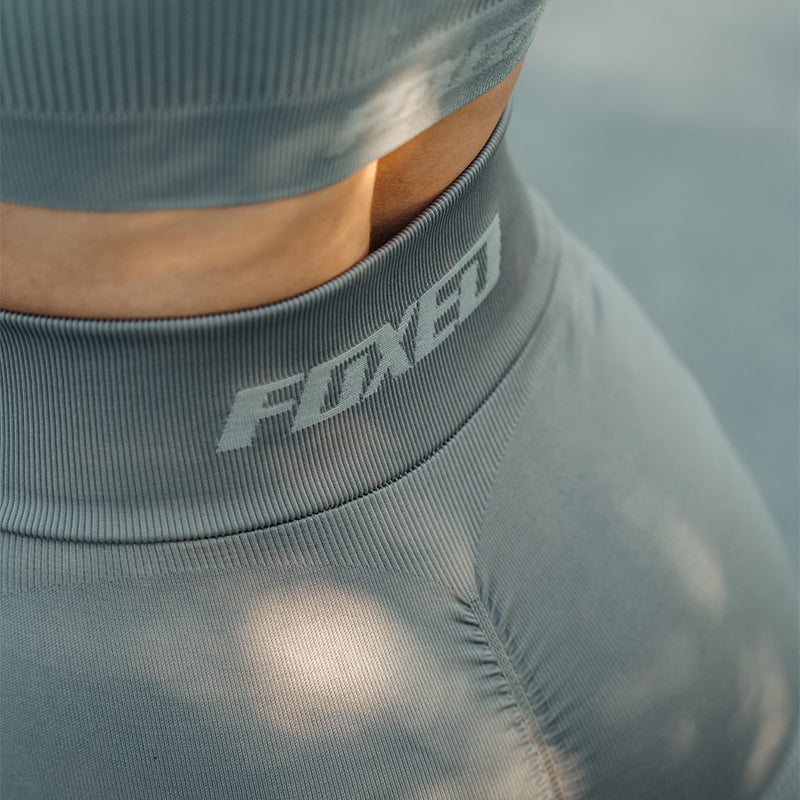 FOXED® OPHELIA RIBBED SEAMLESS SHORTS DARK TAUPE