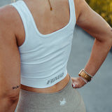 FOXED® OPHELIA RIBBED SEAMLESS TANK TOP WHITE