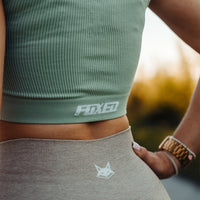 FOXED® OPHELIA RIBBED SEAMLESS TANK TOP SAGE GREEN