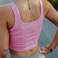 FOXED® OPHELIA RIBBED SEAMLESS TANK TOP PINK