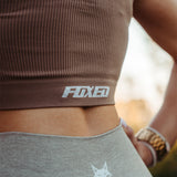 FOXED® OPHELIA RIBBED SEAMLESS TANK TOP BROWNY