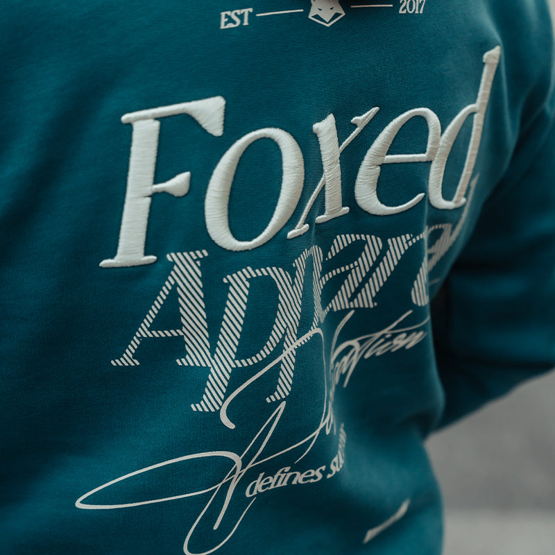 FOXED® DEDICATION PREMIUM UNISEX HOODIE PETROL