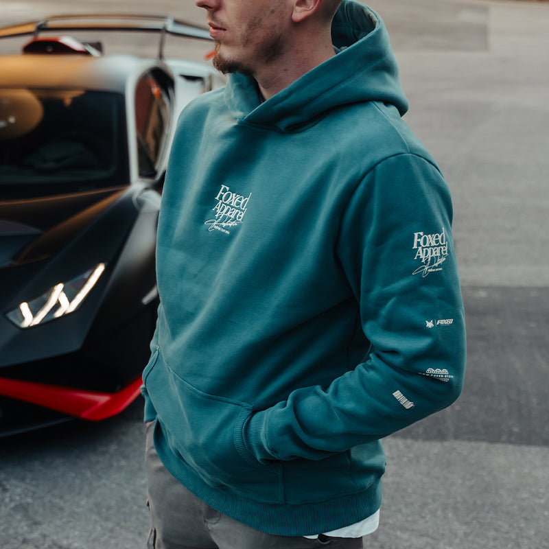 FOXED® DEDICATION PREMIUM UNISEX HOODIE PETROL