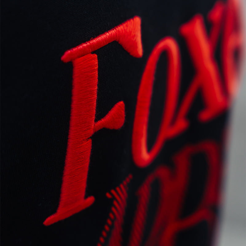 FOXED® DEDICATION PREMIUM UNISEX HOODIE BLACK/RED