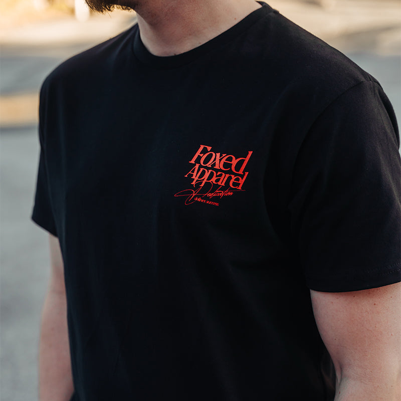 FOXED® DEDICATION REGULAR T-SHIRT UNISEX BLACK/RED