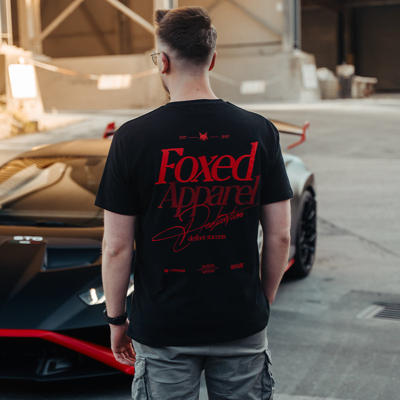 FOXED® DEDICATION REGULAR T-SHIRT UNISEX BLACK/RED