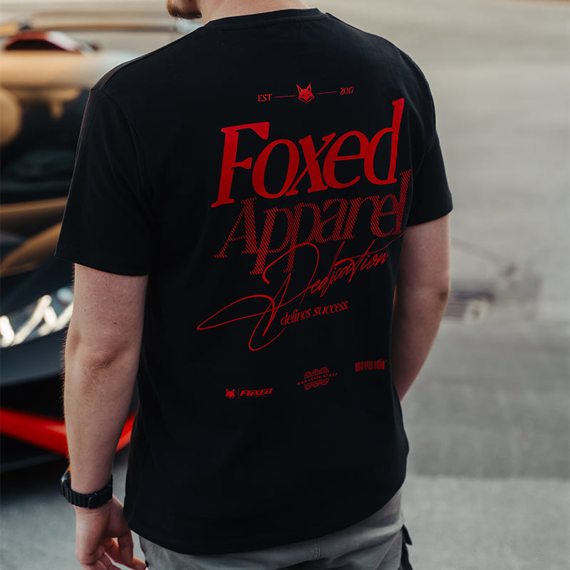 FOXED® DEDICATION REGULAR T-SHIRT UNISEX BLACK/RED