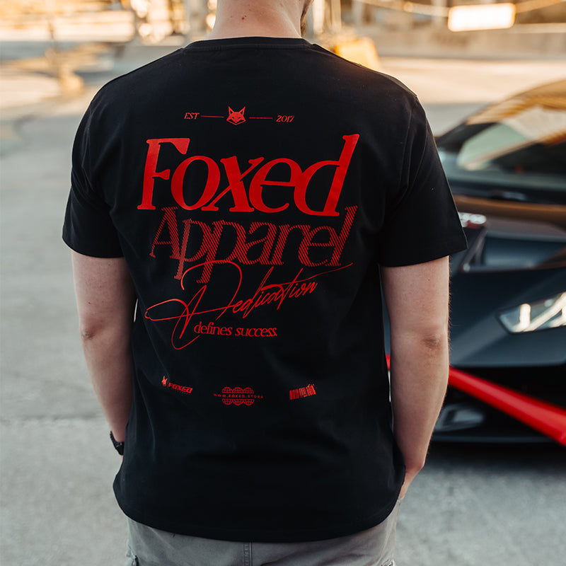 FOXED® DEDICATION REGULAR T-SHIRT UNISEX BLACK/RED