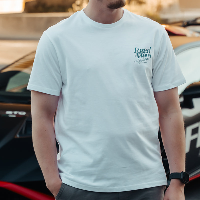 FOXED® DEDICATION REGULAR T-SHIRT UNISEX WHITE/PETROL