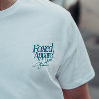 FOXED® DEDICATION REGULAR T-SHIRT UNISEX WHITE/PETROL
