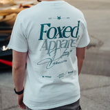 FOXED® DEDICATION REGULAR T-SHIRT UNISEX WHITE/PETROL