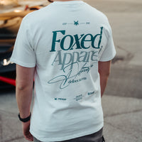 FOXED® DEDICATION REGULAR T-SHIRT UNISEX WHITE/PETROL