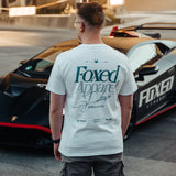 FOXED® DEDICATION REGULAR T-SHIRT UNISEX WHITE/PETROL