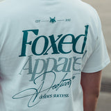 FOXED® DEDICATION REGULAR T-SHIRT UNISEX WHITE/PETROL
