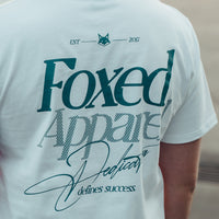 FOXED® DEDICATION REGULAR T-SHIRT UNISEX WHITE/PETROL