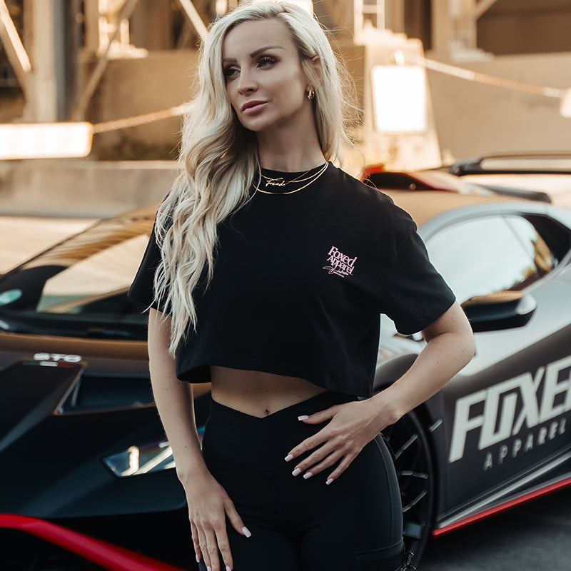 FOXED® DEDICATION CROPPED SHIRT BLACK/ROSE