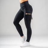 FOXED® CARGO 3-POCKET LEGGINGS ROSEGOLD GLITTER