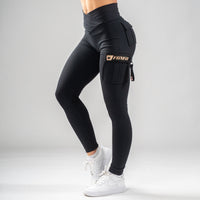FOXED® CARGO 3-POCKET LEGGINGS ROSEGOLD GLITTER