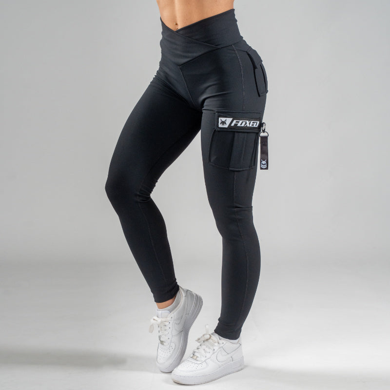 FOXED® CARGO 3-POCKET LEGGINGS WHITE
