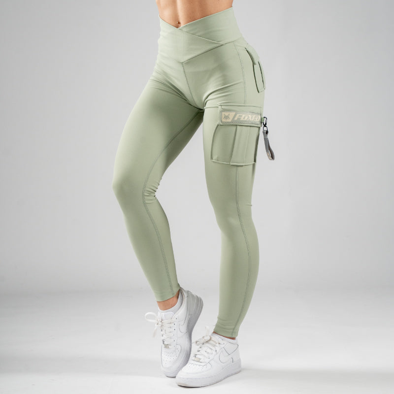 FOXED® CARGO 3-POCKET LEGGINGS KHAKI