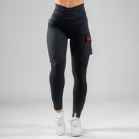 FOXED® CARGO 3-POCKET LEGGINGS RED
