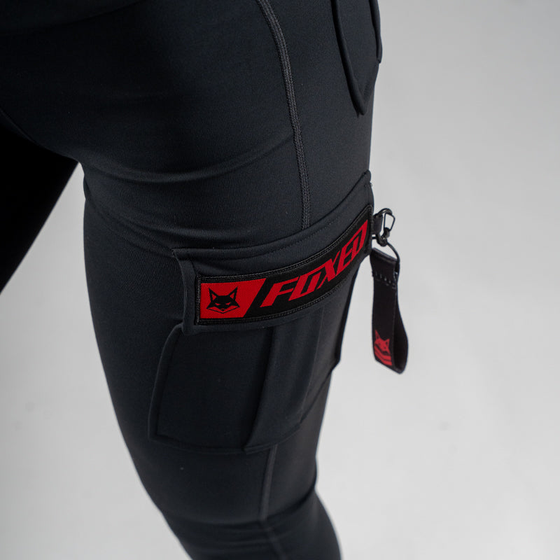 FOXED® CARGO 3-POCKET LEGGINGS RED