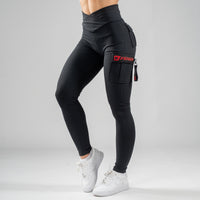 FOXED® CARGO 3-POCKET LEGGINGS RED