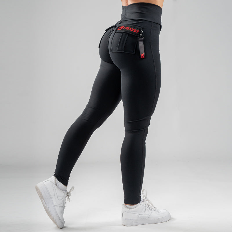 FOXED® CARGO 3-POCKET LEGGINGS RED