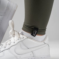 FOXED® LACED RIFFLE HIGHWAIST LEGGINGS DEEP GREEN