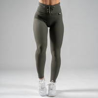 FOXED® LACED RIFFLE HIGHWAIST LEGGINGS DEEP GREEN