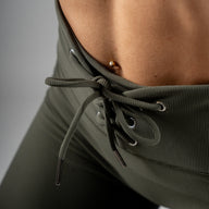 FOXED® LACED RIFFLE HIGHWAIST LEGGINGS DEEP GREEN