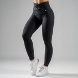 FOXED® LACED RIFFLE HIGHWAIST LEGGINGS BLACK
